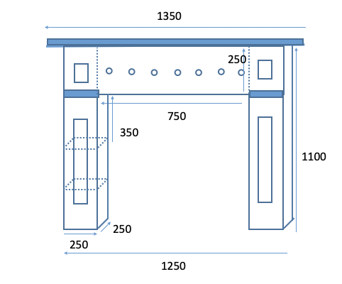 Plan pour le diy d'un habillage de cheminée