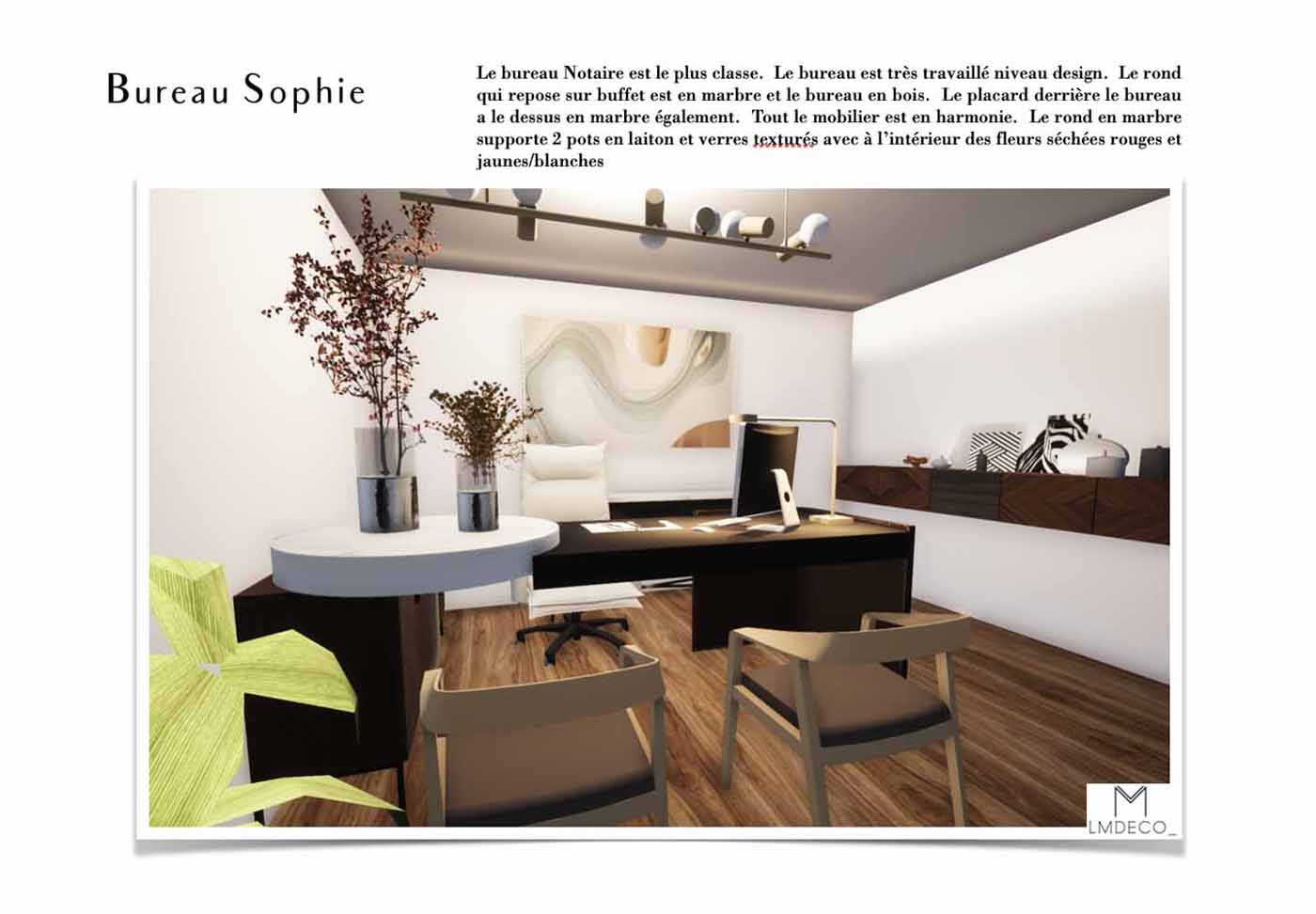Décoration intérieure entreprise bureau design professionnel lumineux sobre chic décoratrice intérieur Toulouse