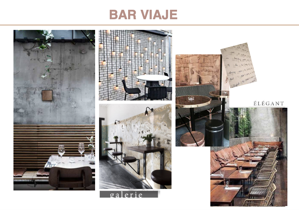 Moodboard décoration restaurant industrielle