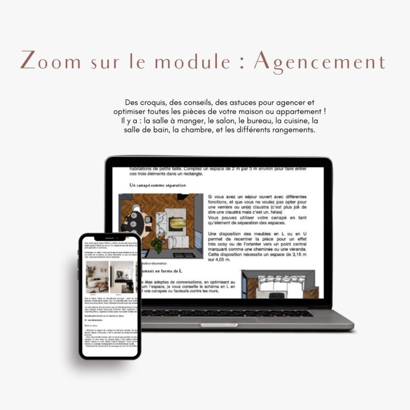 Module agencement, affiche de présentation