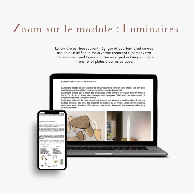 Module luminaires, affiche de présentation