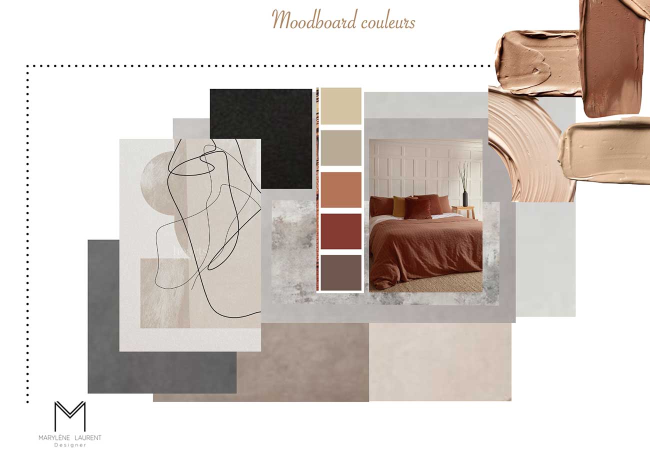 Moodboard terre de sienne terracotta