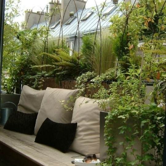 Balcon avec jardin décoration inspiration