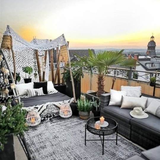 Balcon avec jardin décoration inspiration