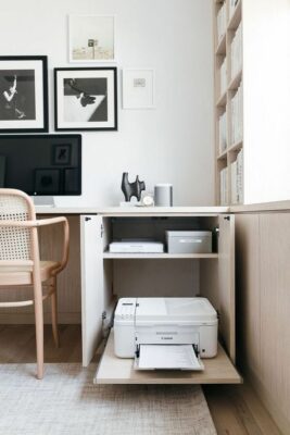 bureau à l'aide de meubles caisson ikea