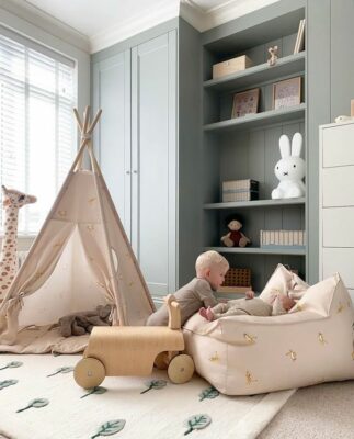 tipi dans une chambre d'enfant