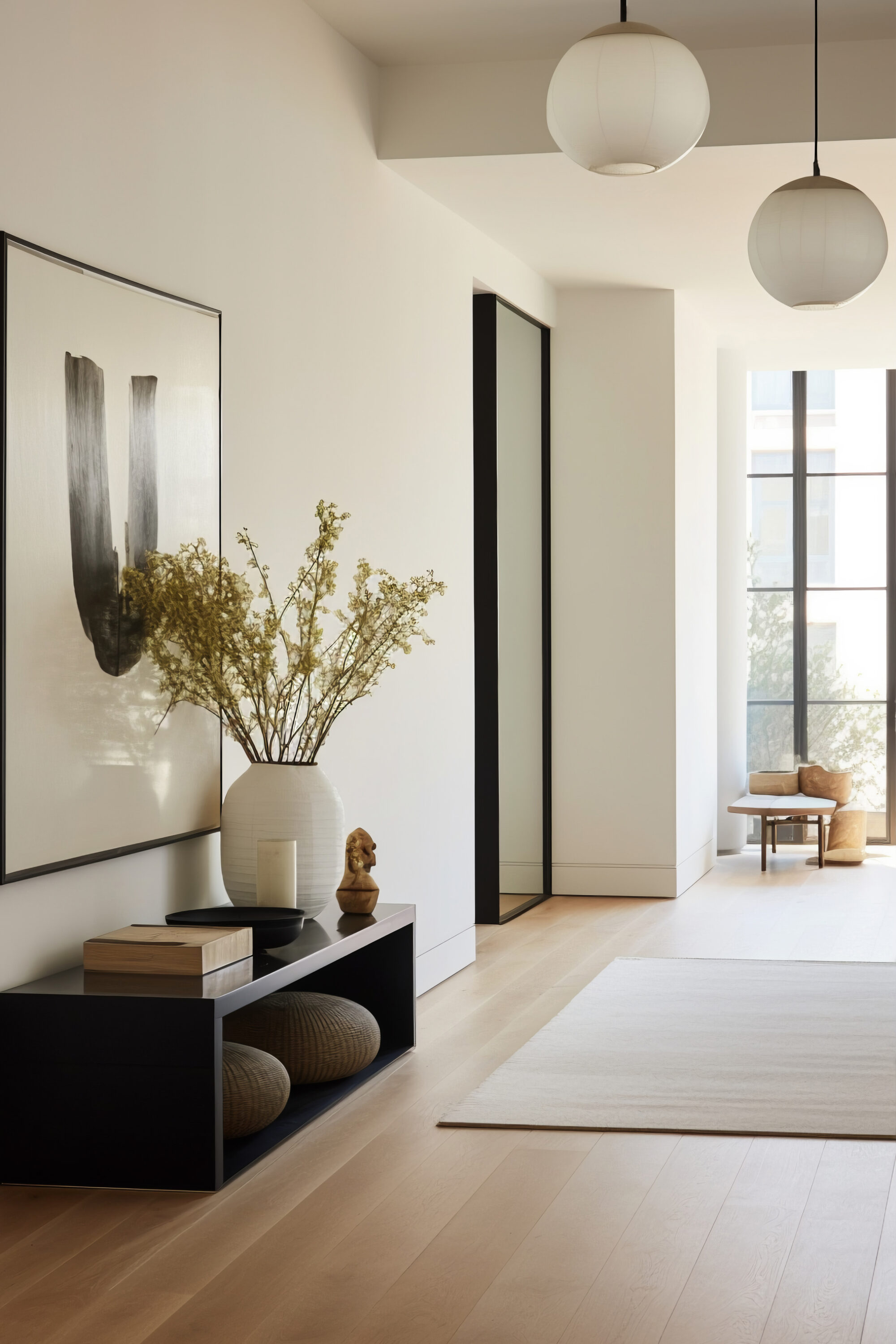 Entrée épurée et minimaliste