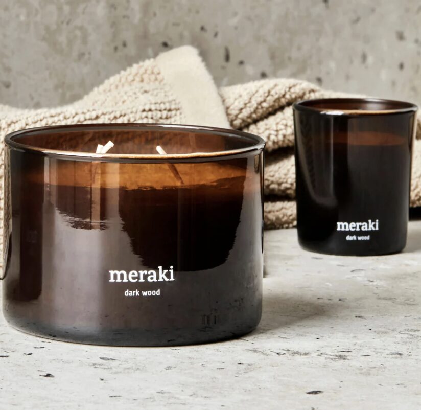 Candles Meraki Dark Wood Interior Design
